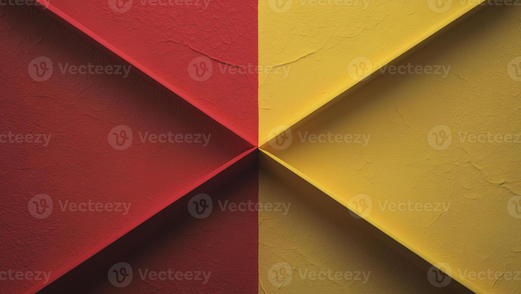 Red and yellow textured background split in half. photo