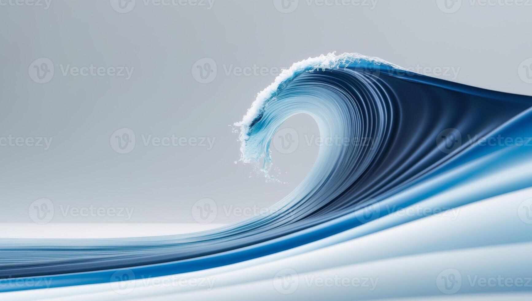 Abstract blue wave curve business background photo