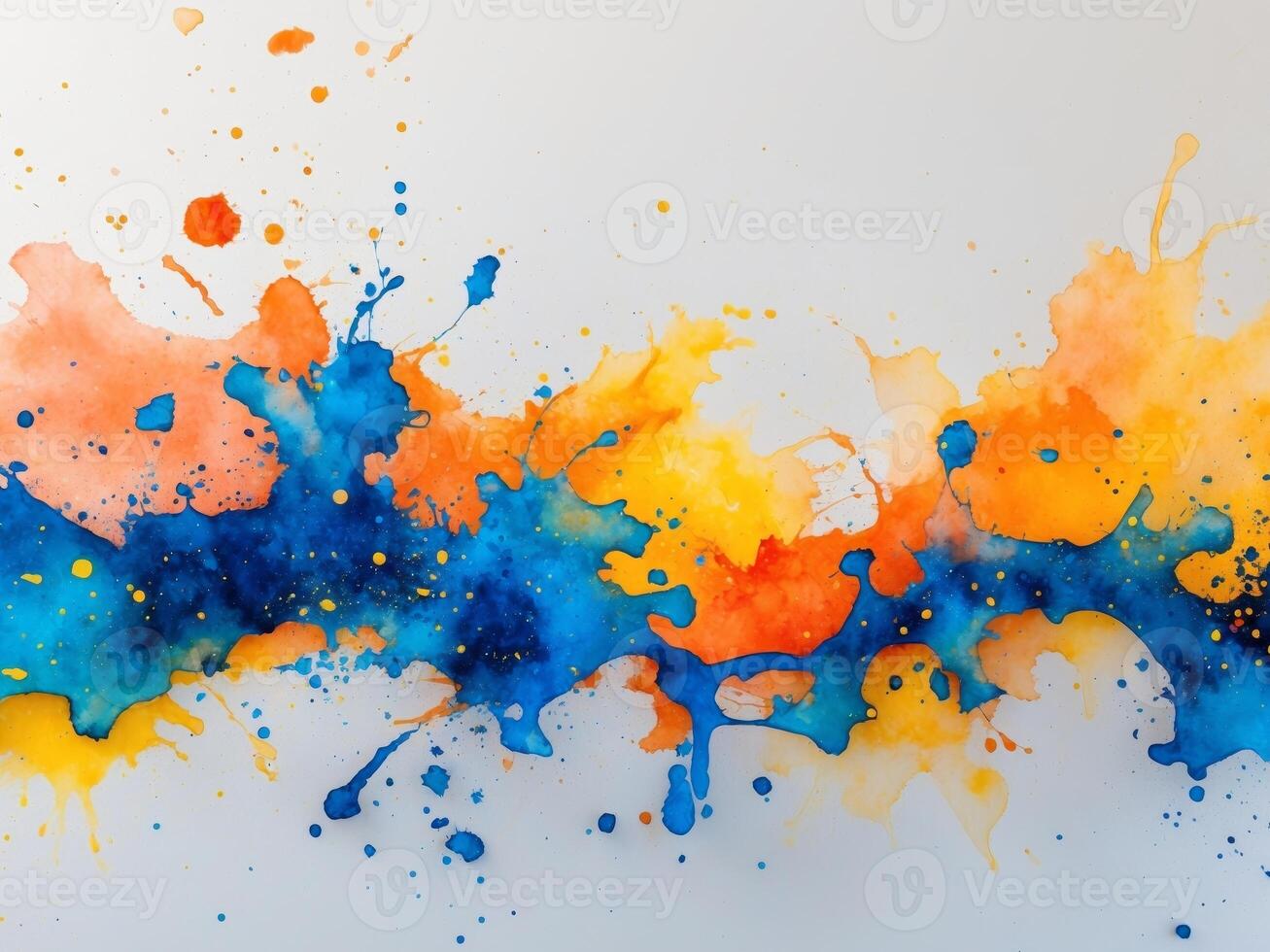 Colorful watercolor splash background with vibrant hues creating dynamic visual appeal photo