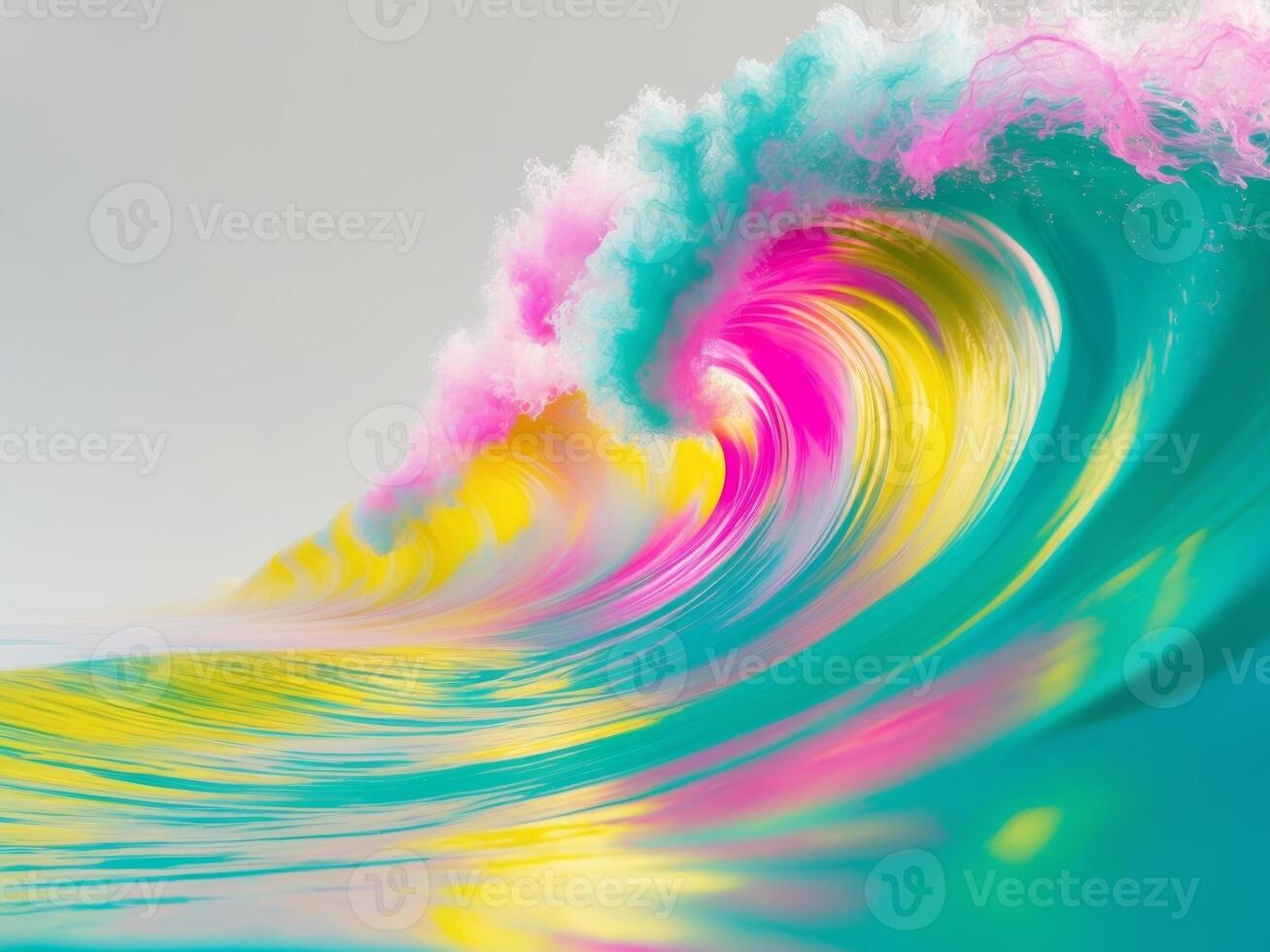 Dynamic fluid waves in vibrant colors create a mesmerizing abstract visual experience photo