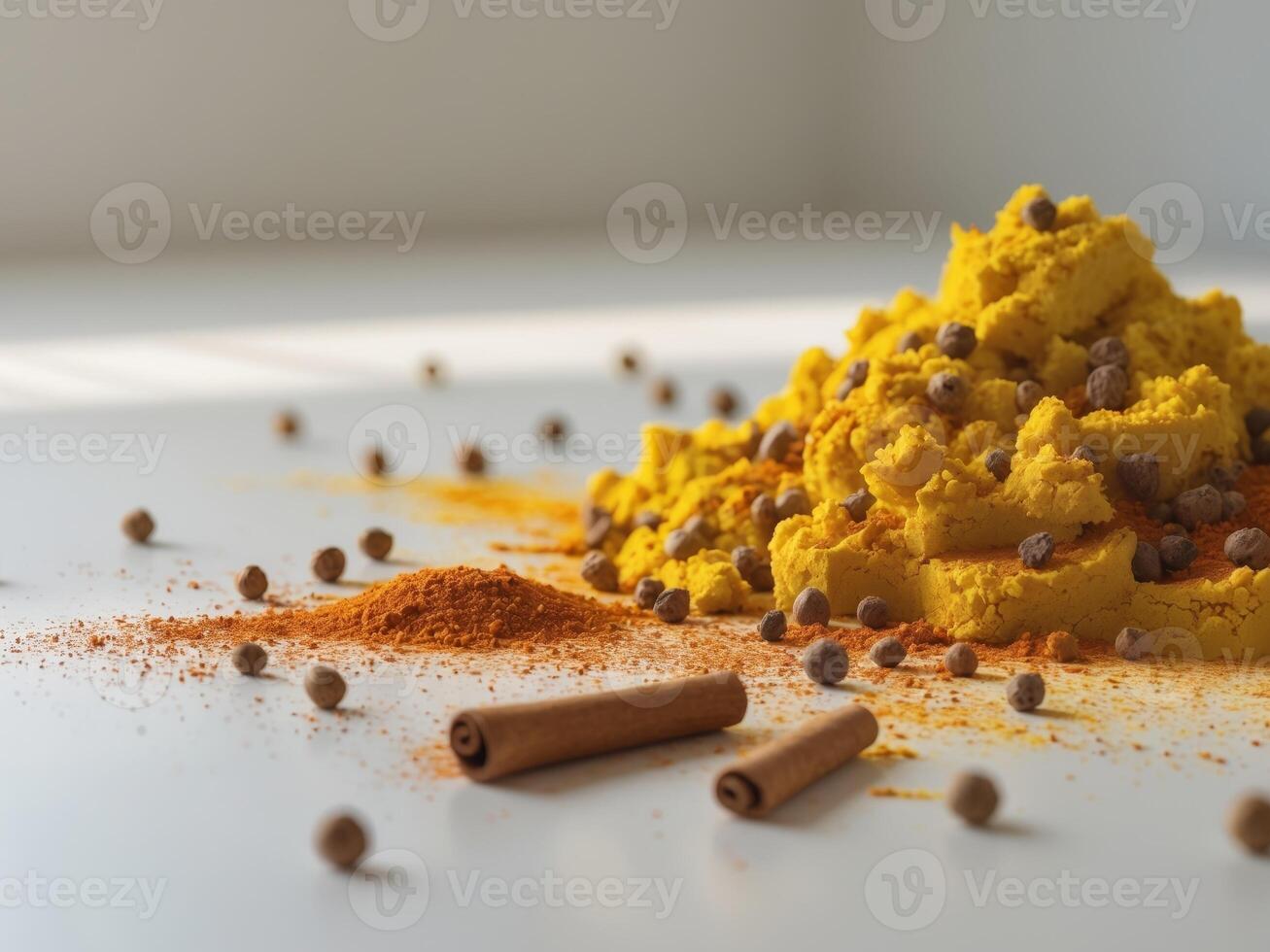 Raw Vegan Dessert packed with healing spices Cinnamon Turmeric photo