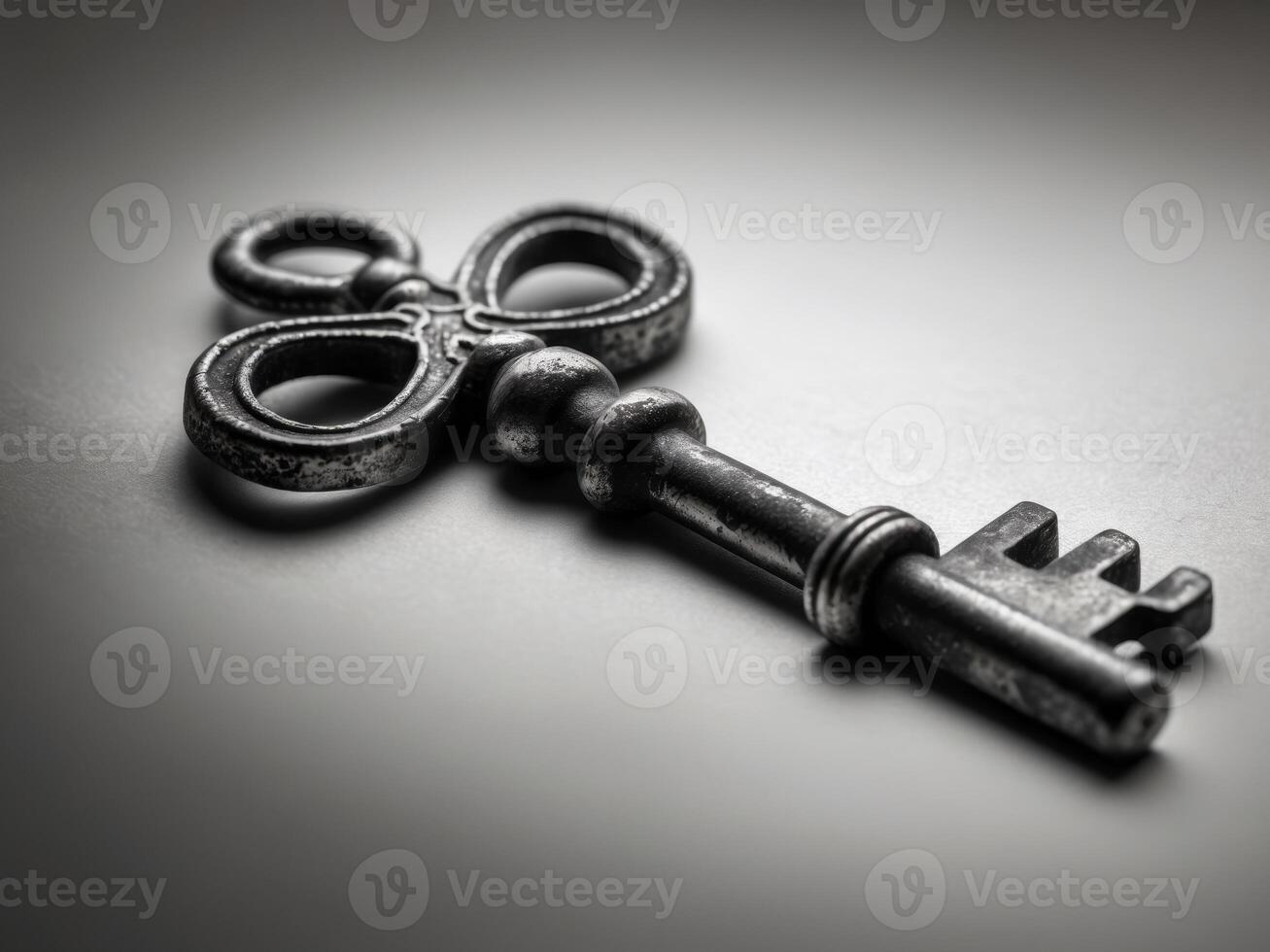 Vintage metal key with an antiquated charm symbolizing mystery security and access photo