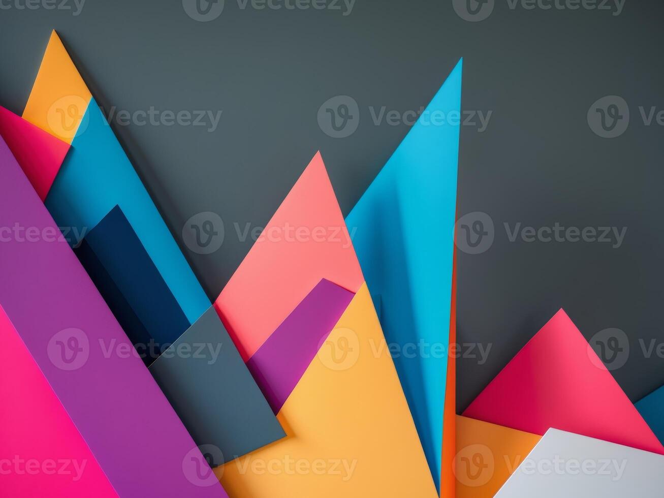 Vibrant abstract composition featuring layered geometric shapes in striking colorsVibrant abstract composition featuring layered geometric shapes in striking colors. photo