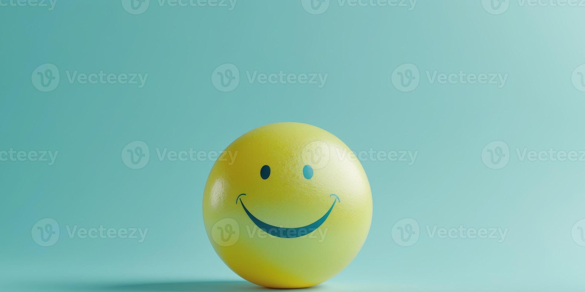 A smiling yellow ball on a turquoise backdropA smiling yellow ball on a turquoise backdrop. photo