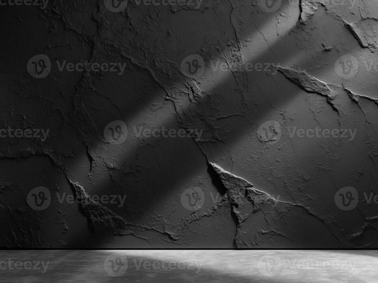 Dark Textured Abstract Background with Rough Black Surface for Modern Design Projects photo