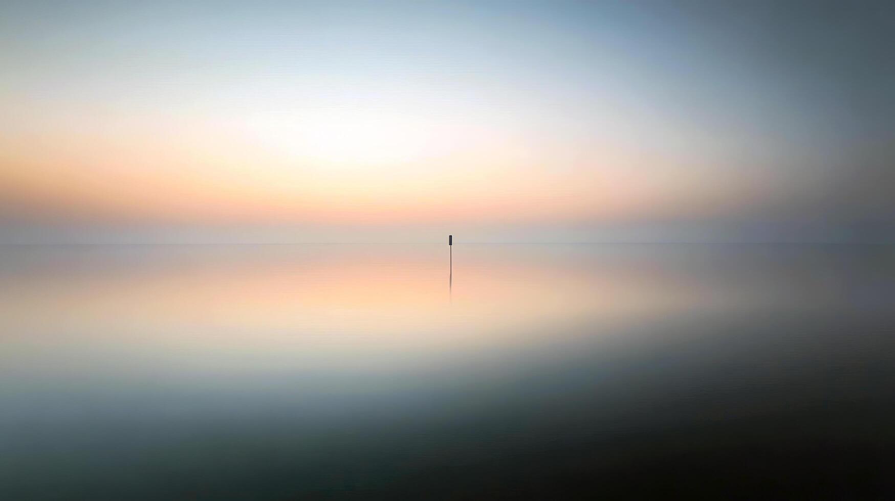 Tranquil Seascape A Surrealist Artwork Inspired by Hiroshi Sugimoto photo