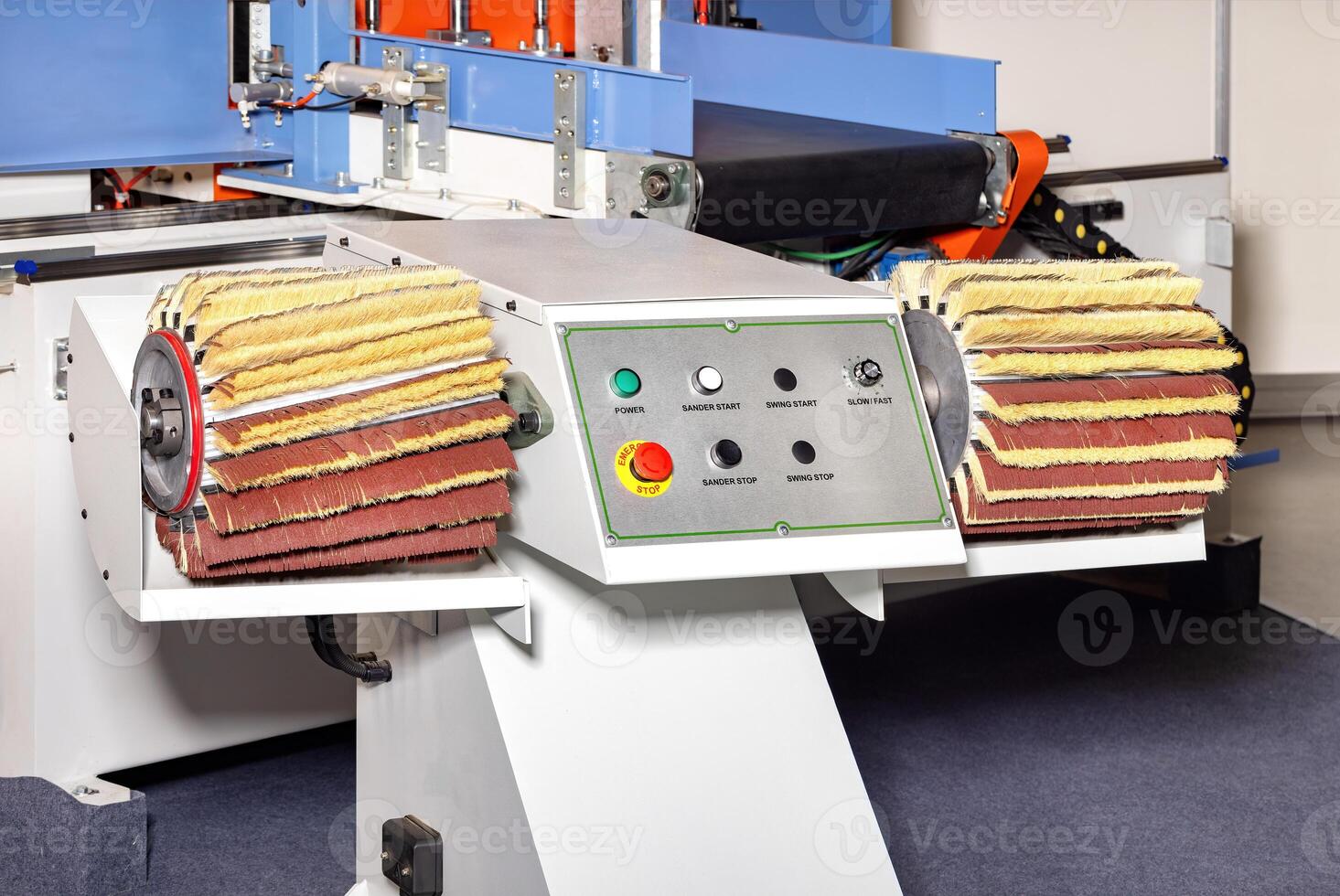 Innovative sanding machine designed for precision wood finishing in a modern workshop setting photo