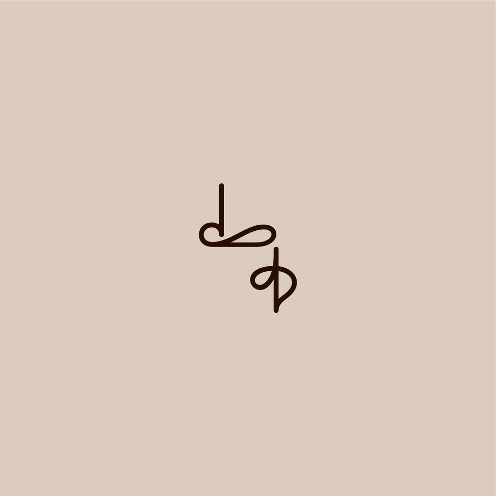 wedding typography monogram luxurious organic style and elegant concept LI dynamic line initial letter vector
