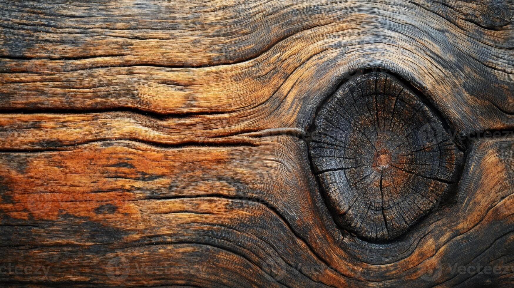 Weathered wood texture showing growth rings and grain pattern photo