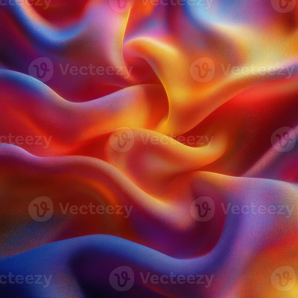 Colorful fabric waves create a vibrant visual texture in abstract artwork photo