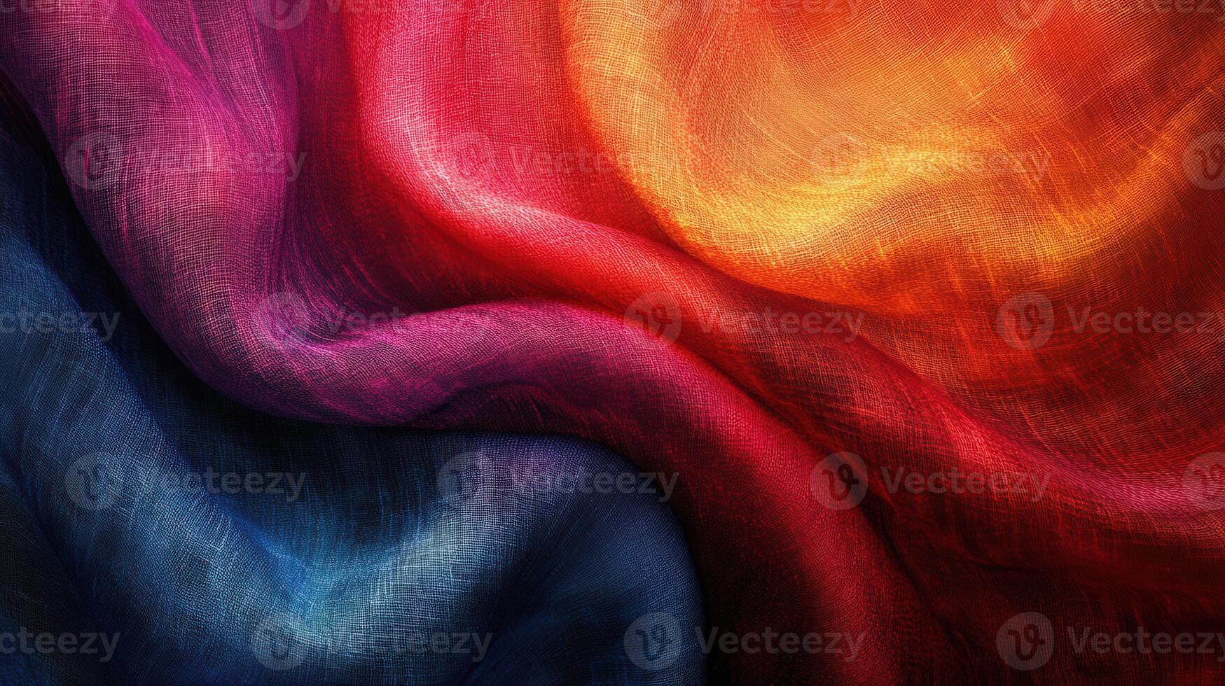 Abstract swirl of vibrant colors resembling flowing fabrics in motion photo