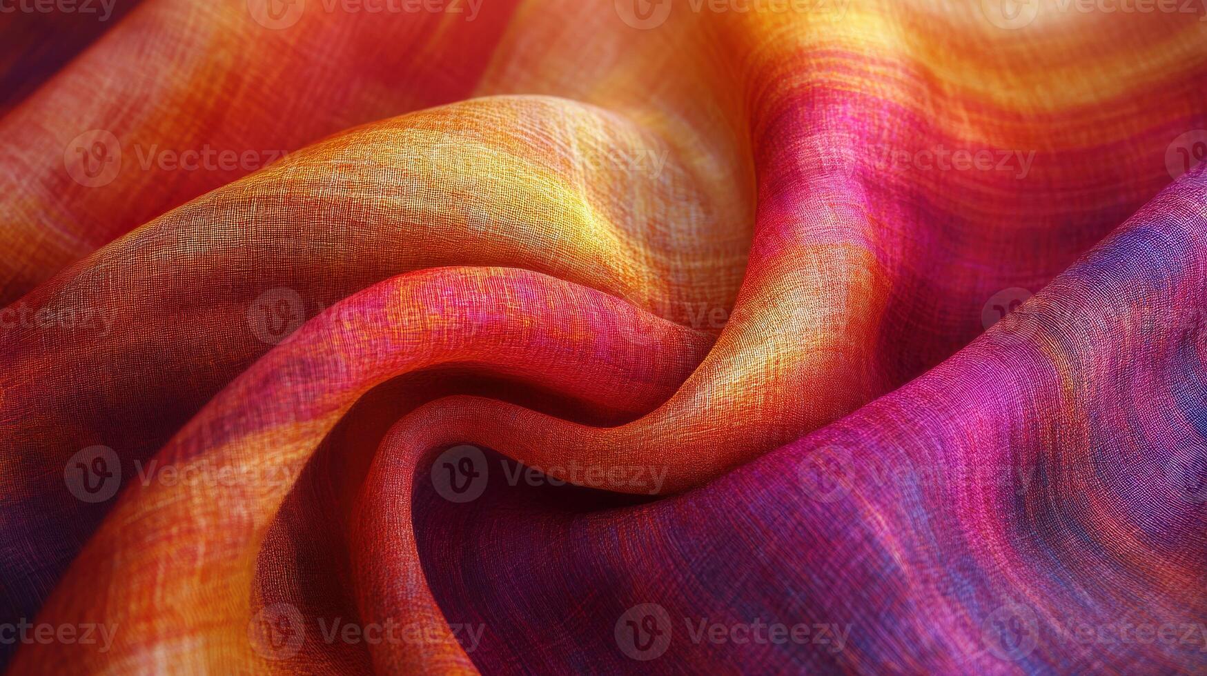 Vibrant fabric showcasing a blend of colors in a soft texture photo