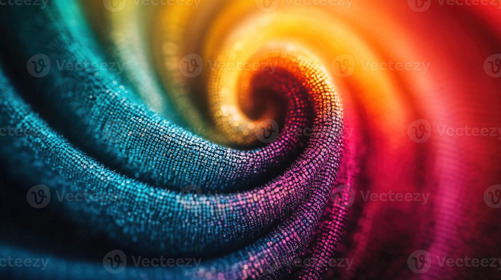 Colorful swirling fabric texture with vibrant hues and smooth patterns photo