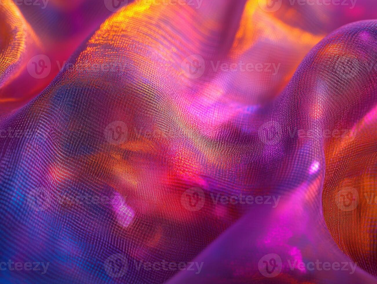 Colorful fabric textures creating a vibrant visual display in soft light photo