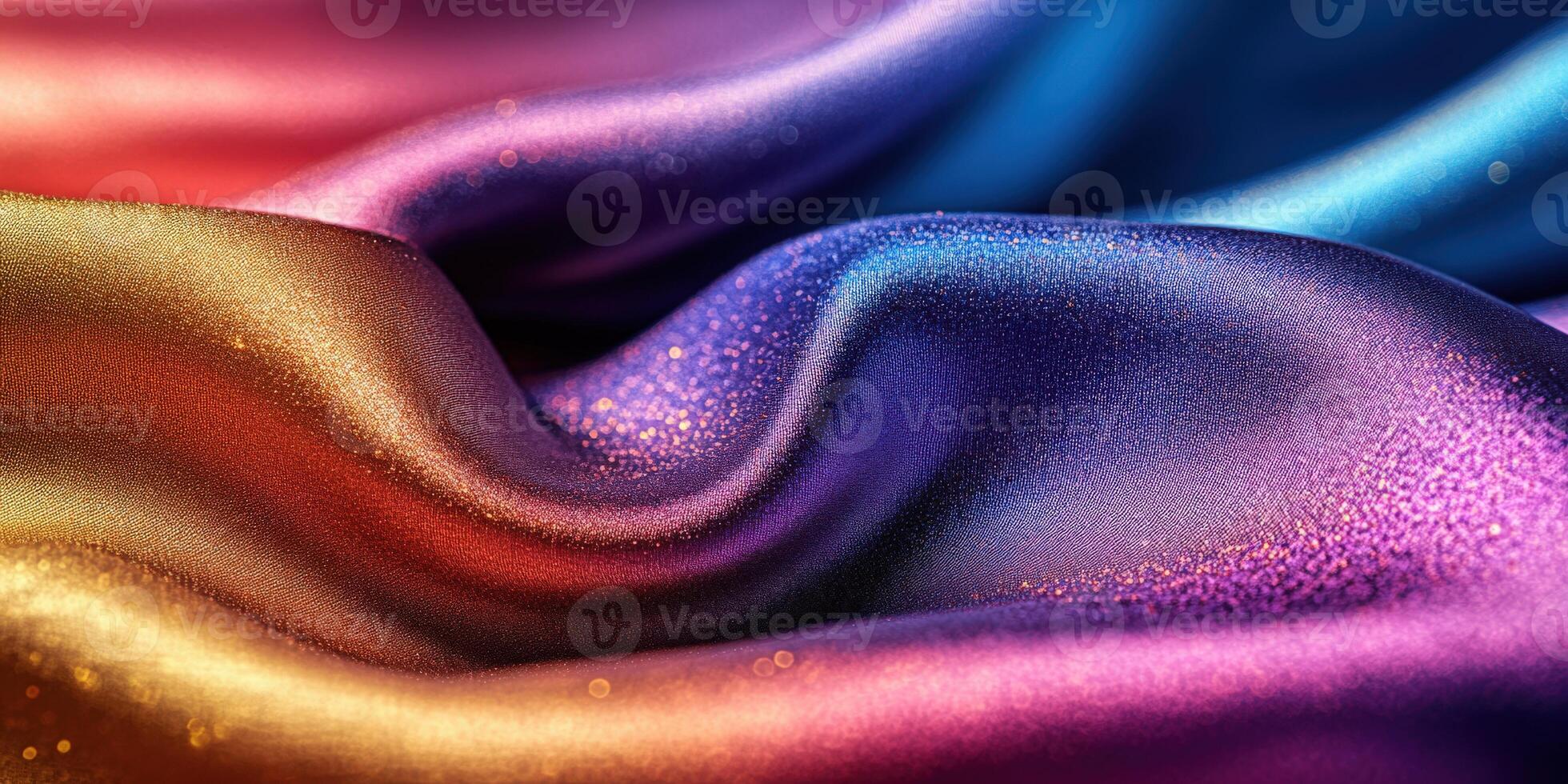 Colorful silk fabric waves create a mesmerizing texture display photo