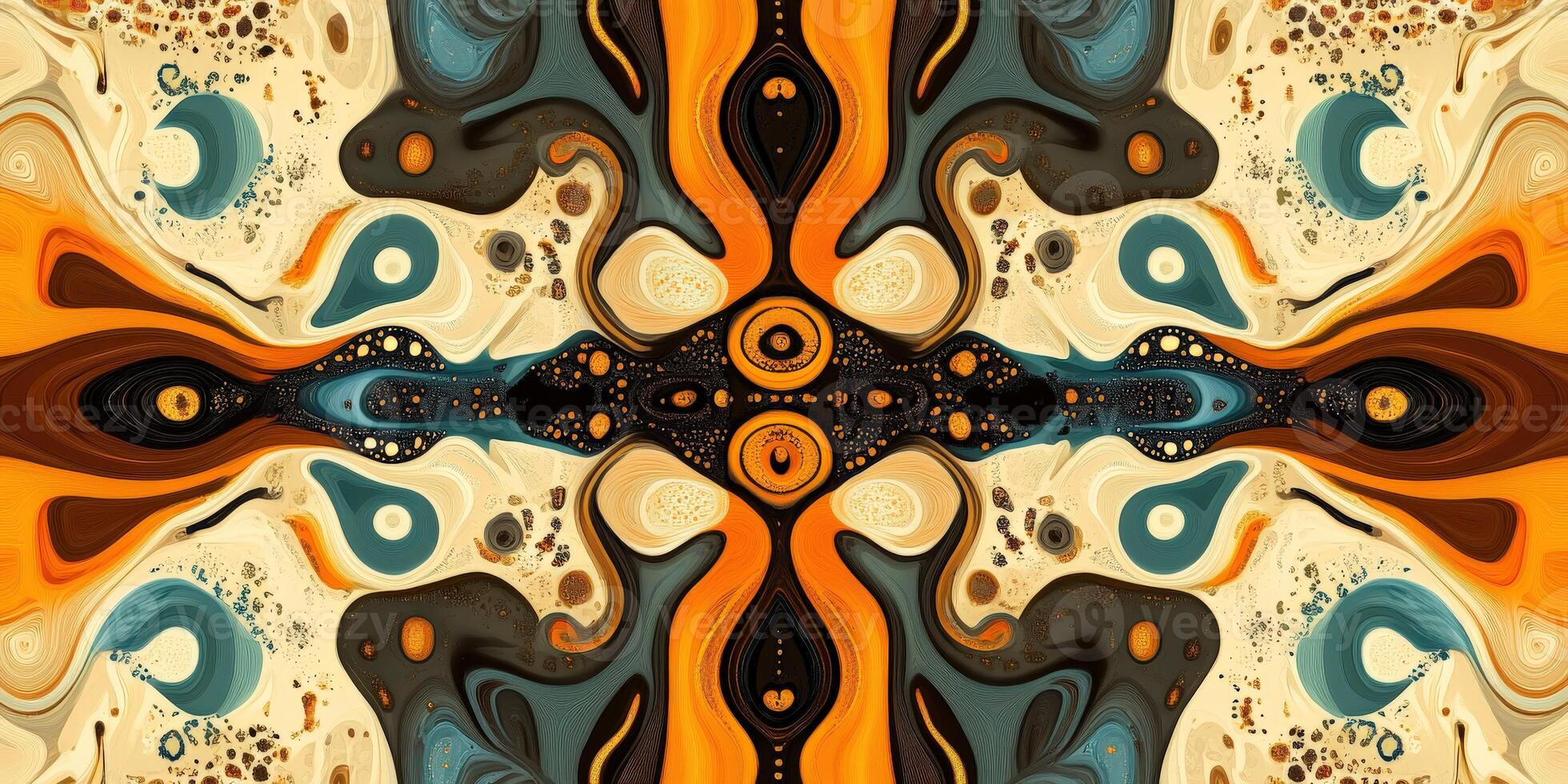 Colorful abstract design with swirling patterns on a light background photo