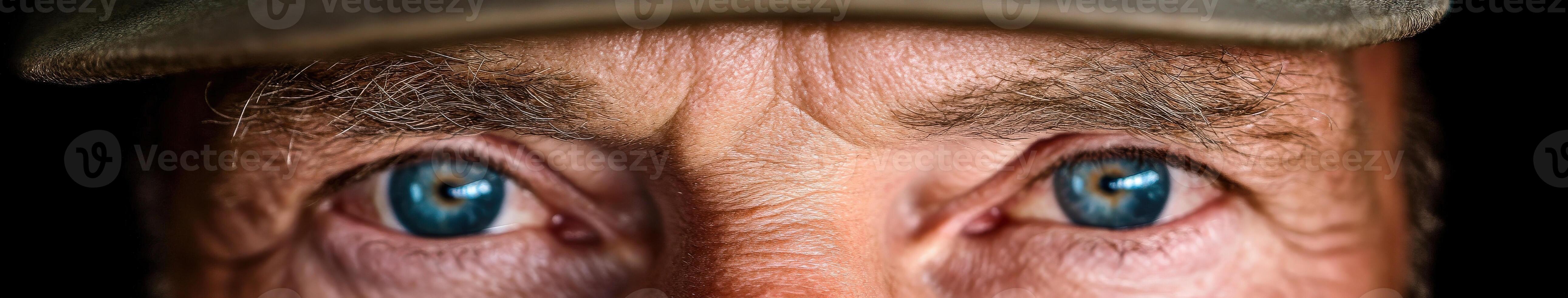 Miner with intense gaze showcases years of hard work and dedication photo
