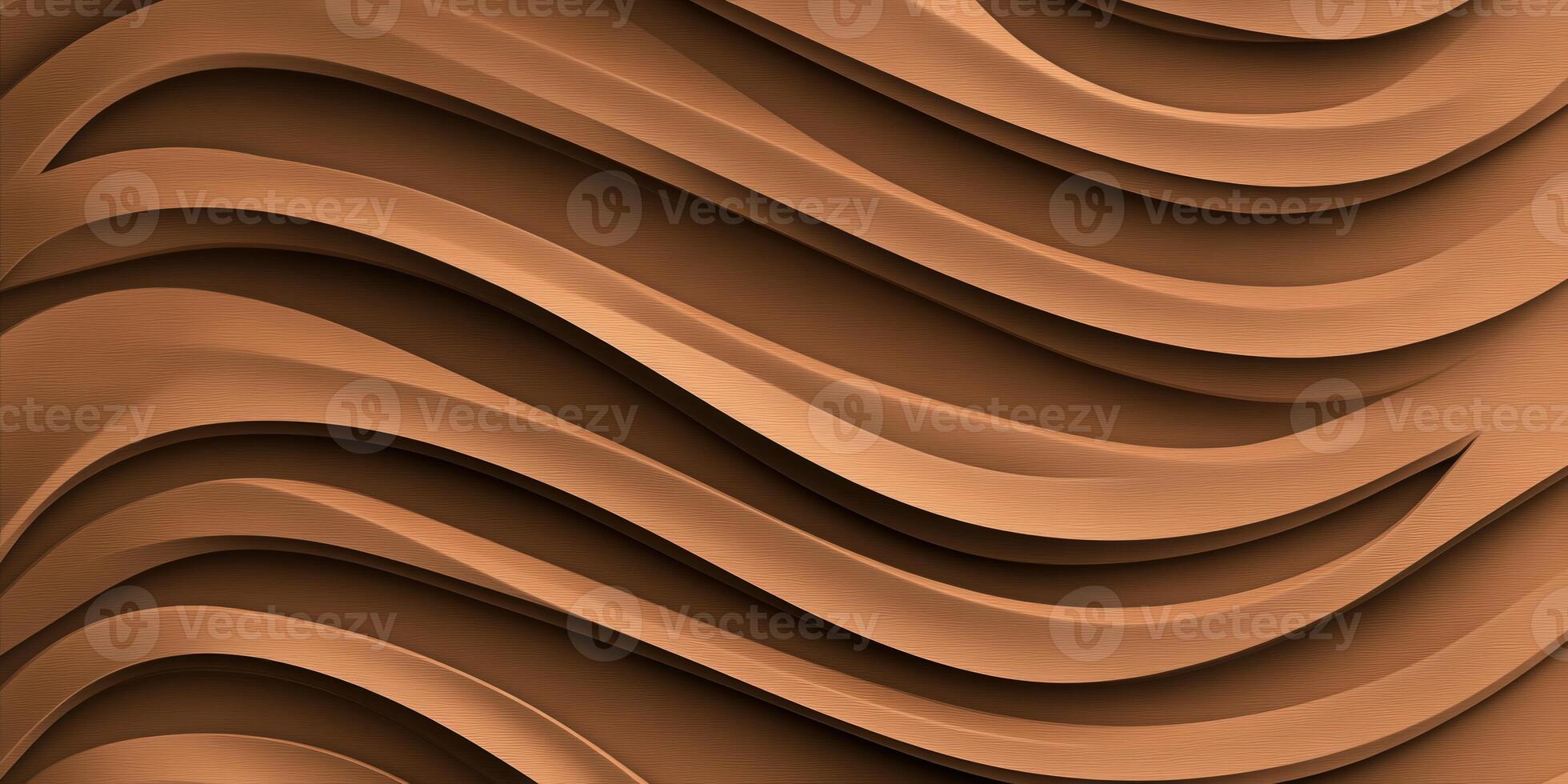 Textured design of smooth, wavy patterns in warm brown tones photo