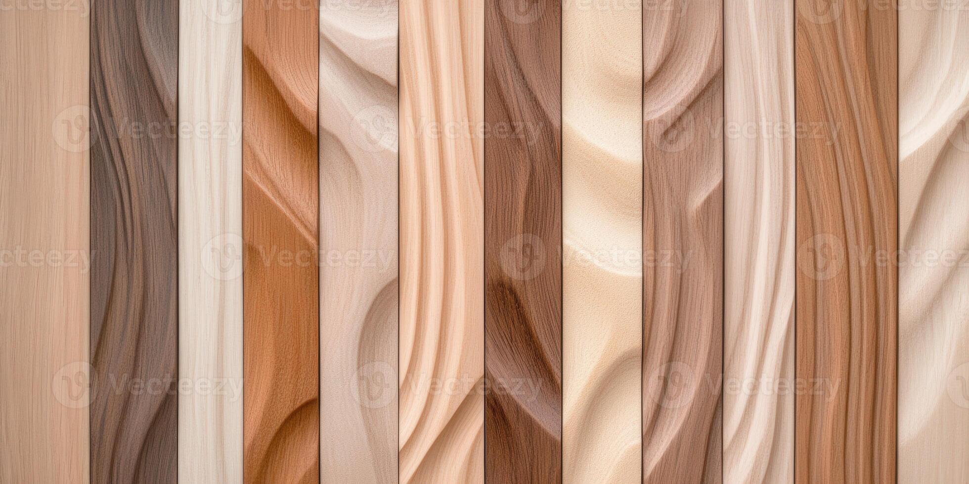 Various wood textures showcasing natural patterns and colors for design photo