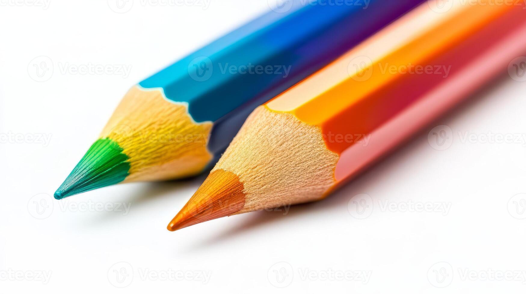 Diverse Colored Pencils Arranged for Creative Expression photo