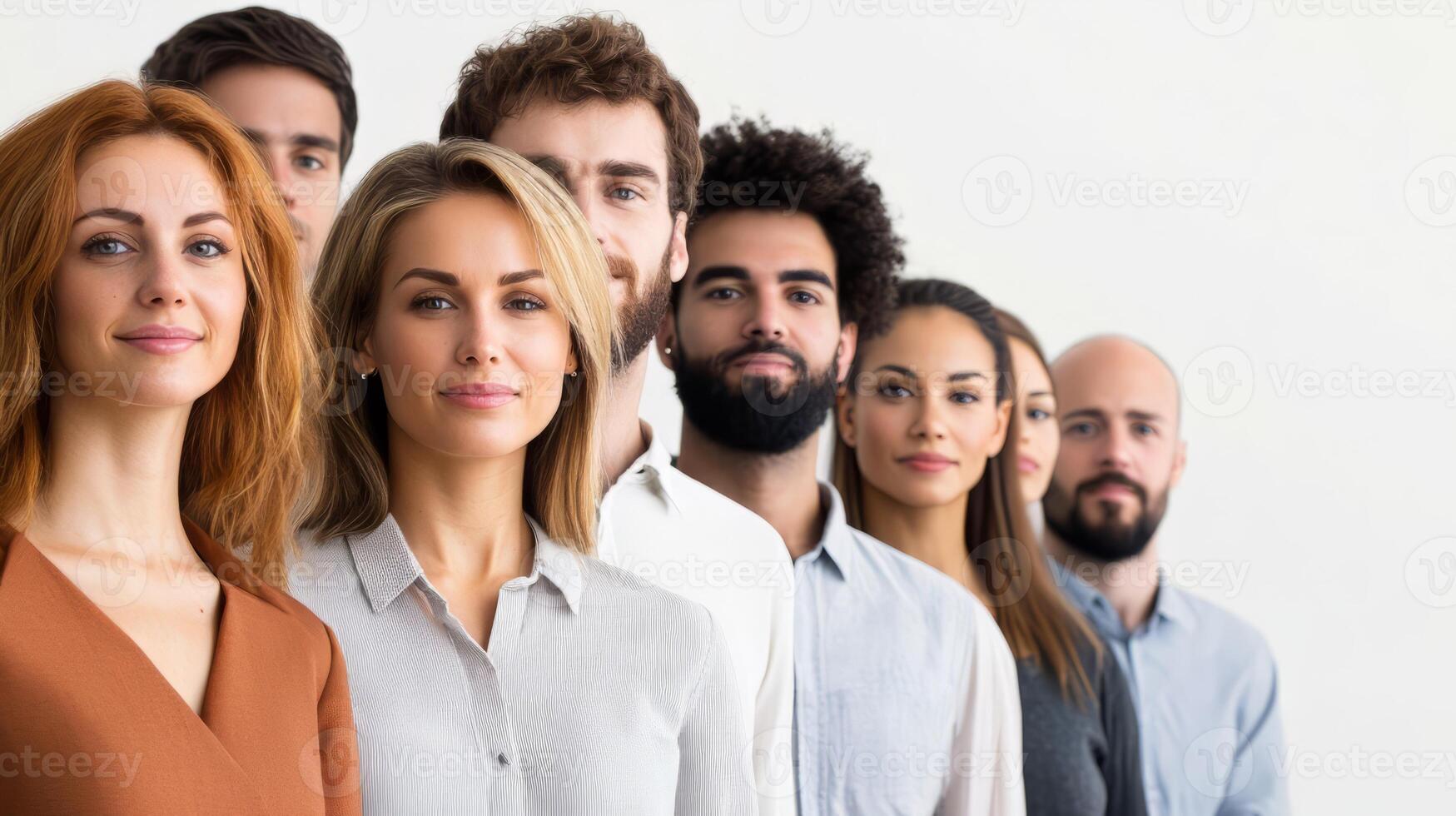 Group of Diverse Corporate Colleagues Collaborating in Business Meeting photo