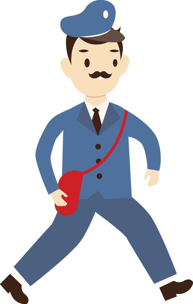 Postman Walking Pose vector