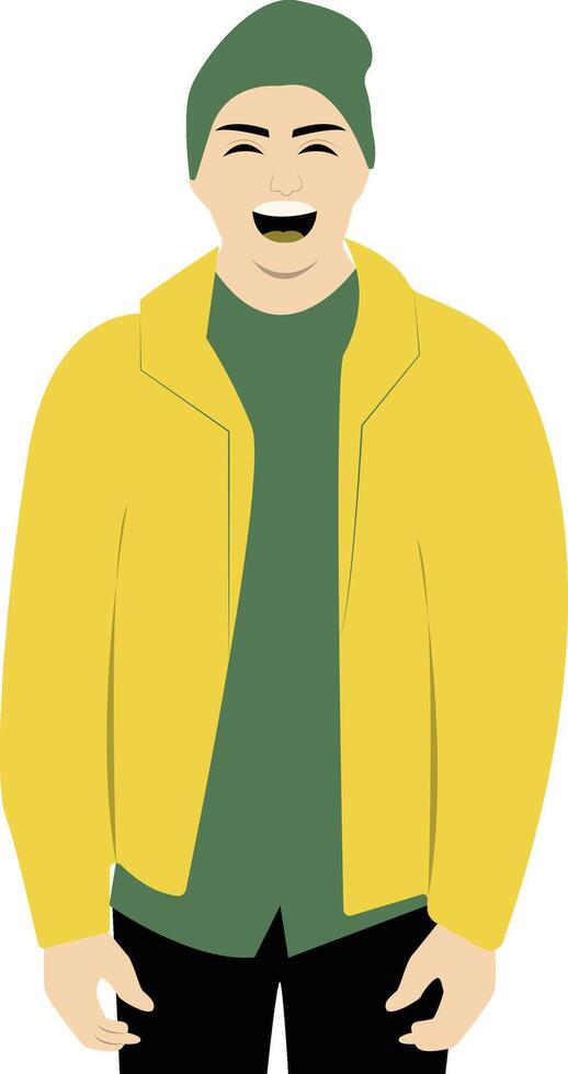 Young Men Laugh vector