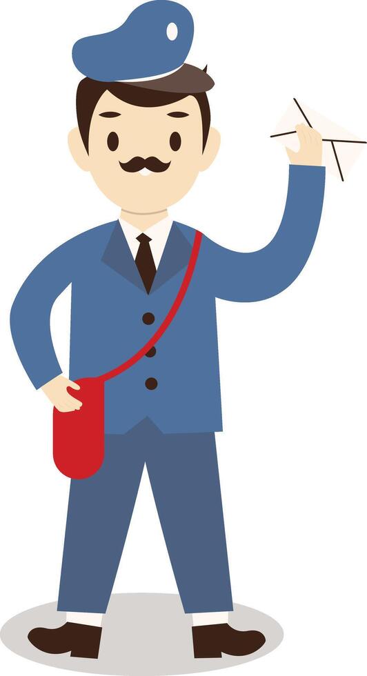 Mailman with Uniform vector