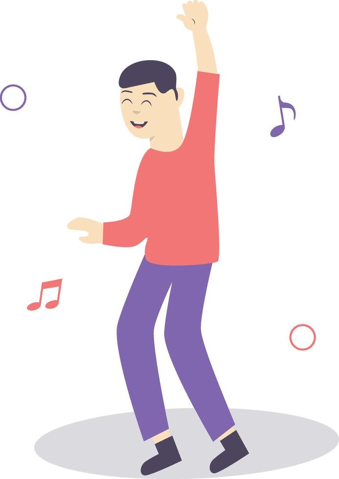 Man Dancing with Red Clothes vector