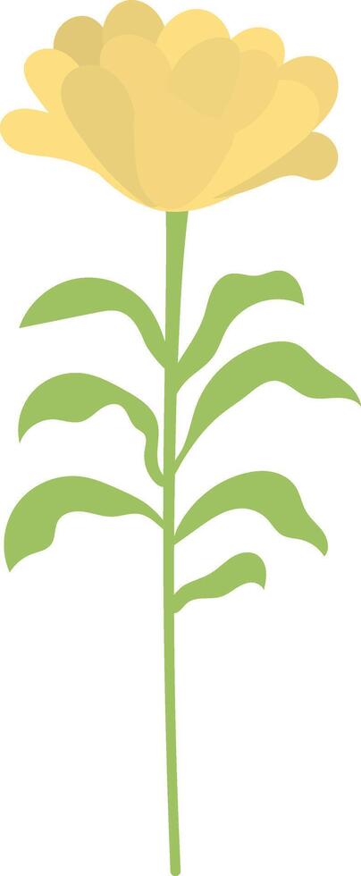 Sunflower Illustration in Flat Design vector