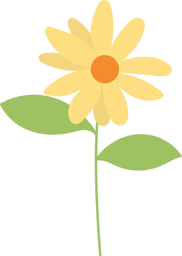 Sunflower Illustration with Cartoon Design vector
