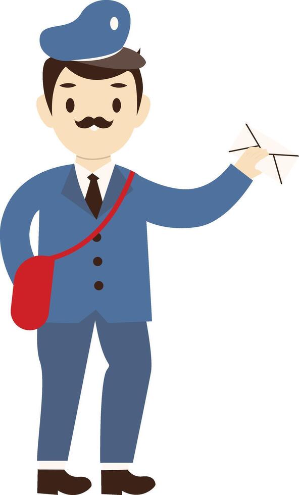 Mailman Character Illustration vector
