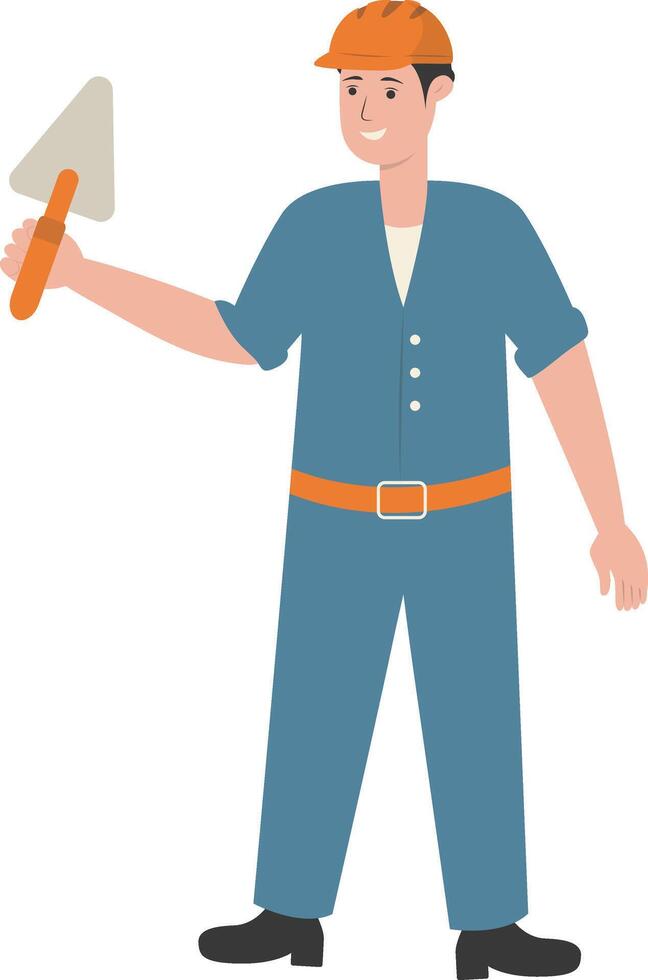 Young Guy Builder vector