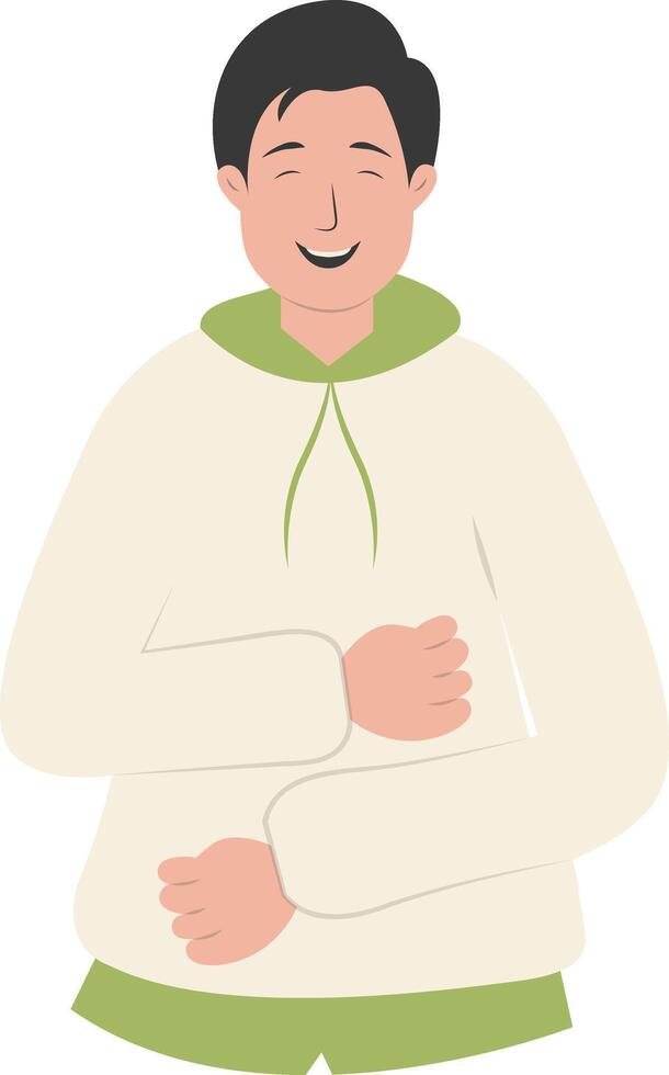 Adult Men Laughter in Cartoon Design vector