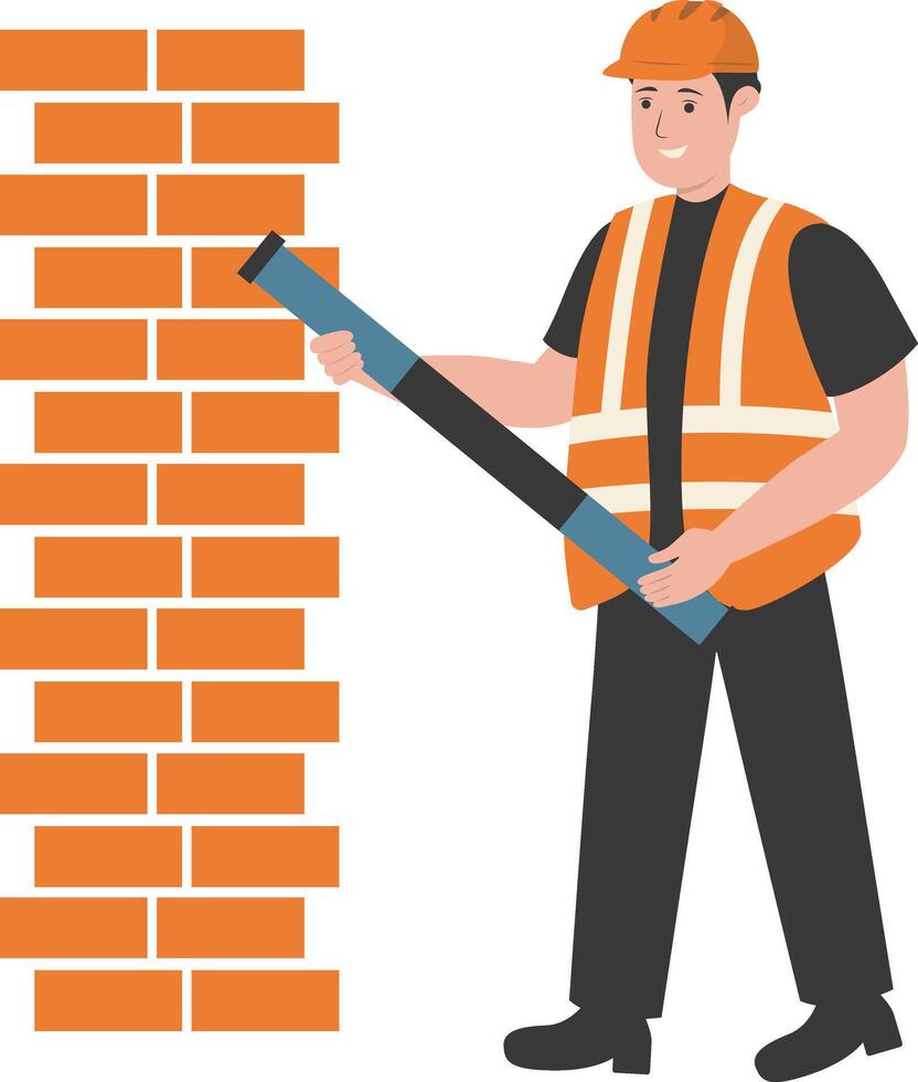 Young Builder Illustration vector