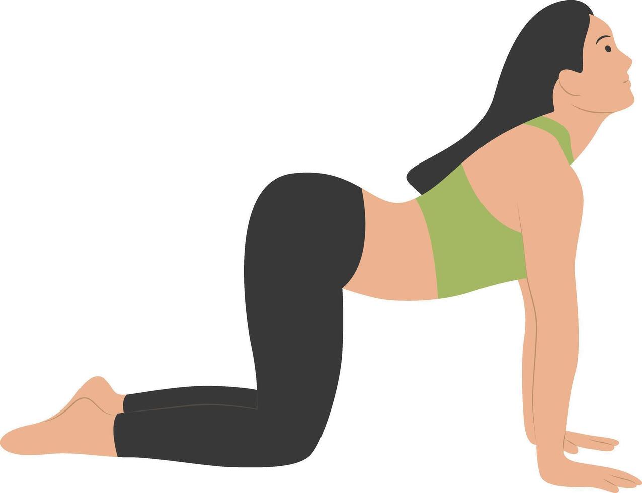 Young Women Yoga with Frog Pose vector