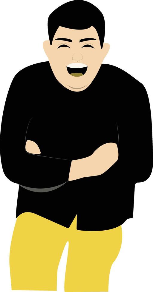 Young Male Laugh vector