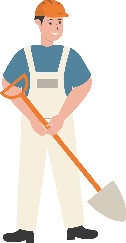 Guy Foreman with Shovel vector