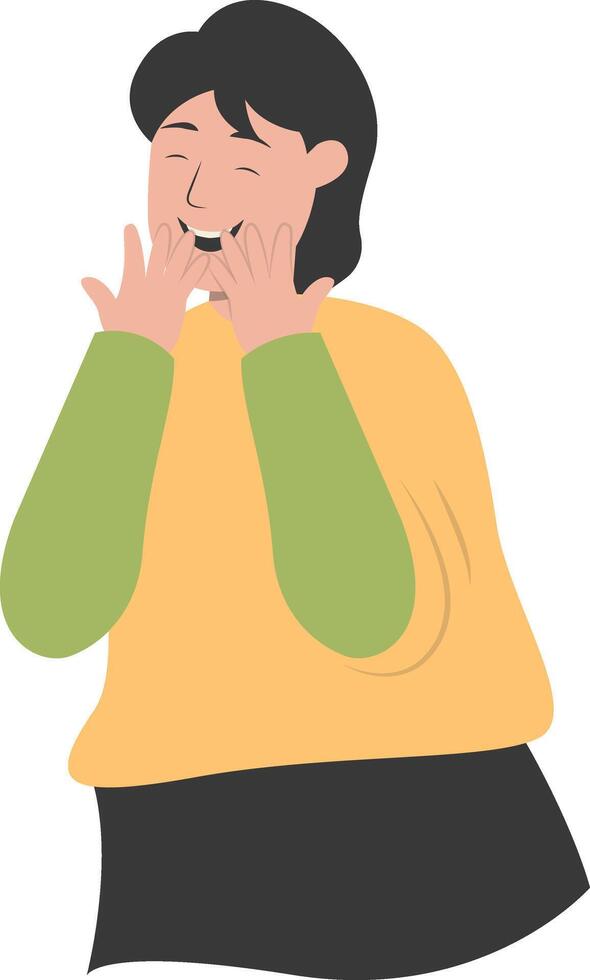 Youth Girl Laughter vector