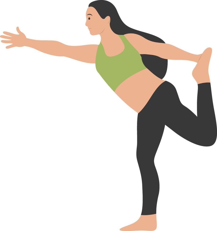 Woman Yoga Asana Pose vector
