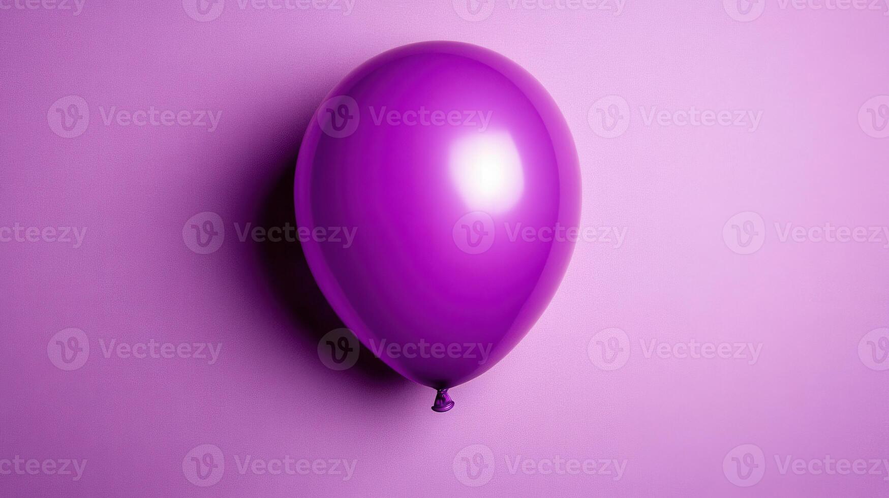 Purple balloon floating gently against a pastel background in a bright and cheerful setting photo