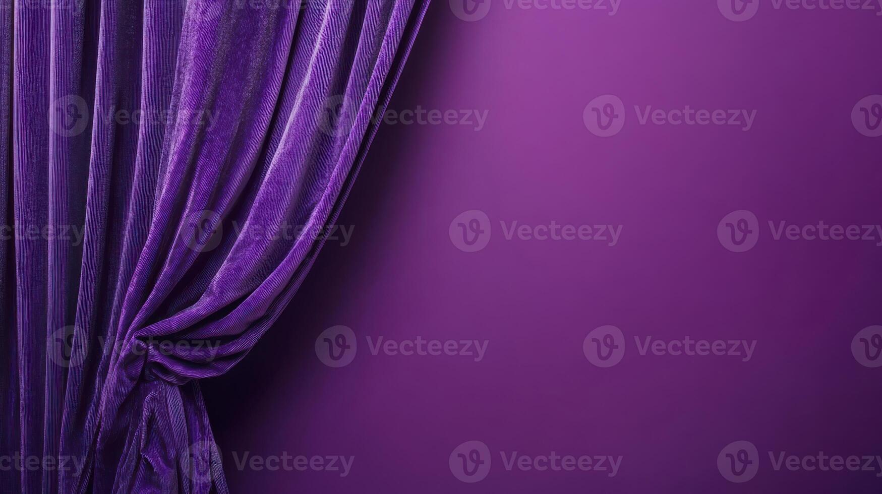 Purple velvet curtain on a purple background photo