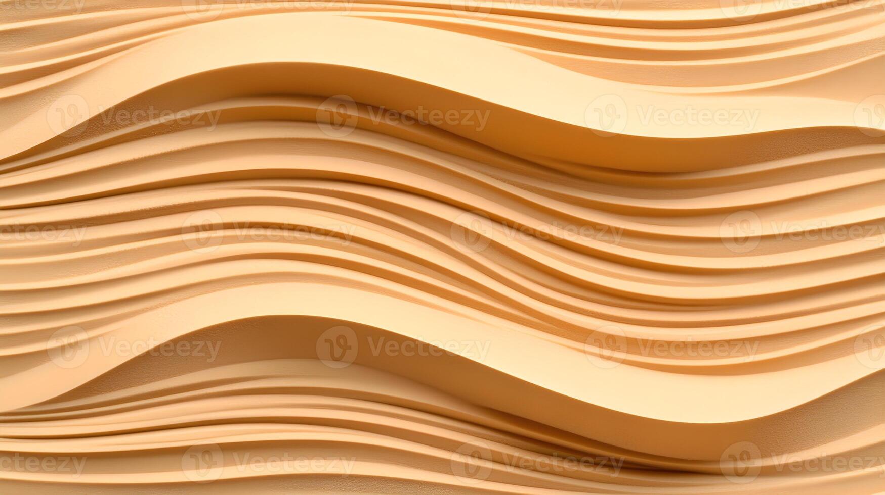 Abstract Soft Waves of Textured Paper in Warm Beige Tones photo