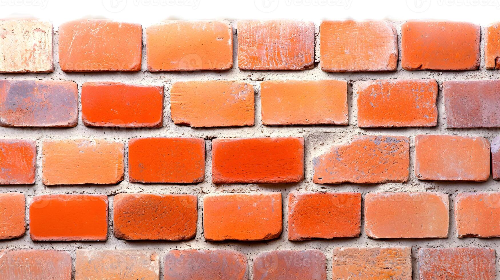 Textured Red Brick Wall Surface with Natural Variations and Color photo