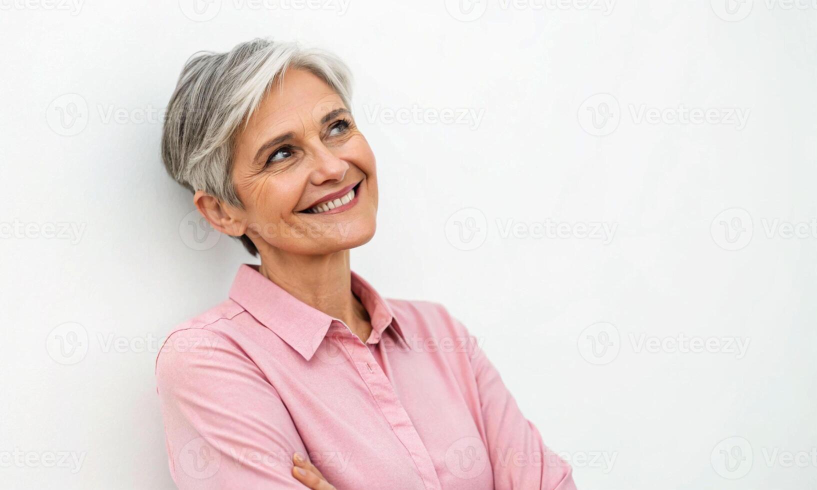 international woman day female 8 eight date march month pink color shirt happy smile enjoy white background wallpaper copy space march month woman day senior elder woman event celebration banner lady photo
