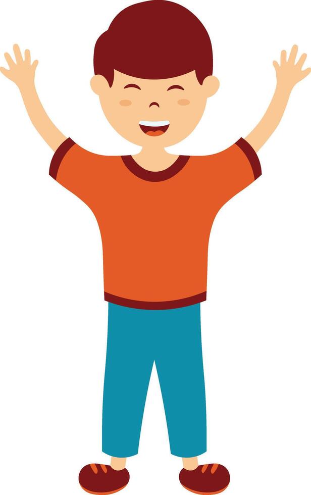 Children Character in Flat Design vector