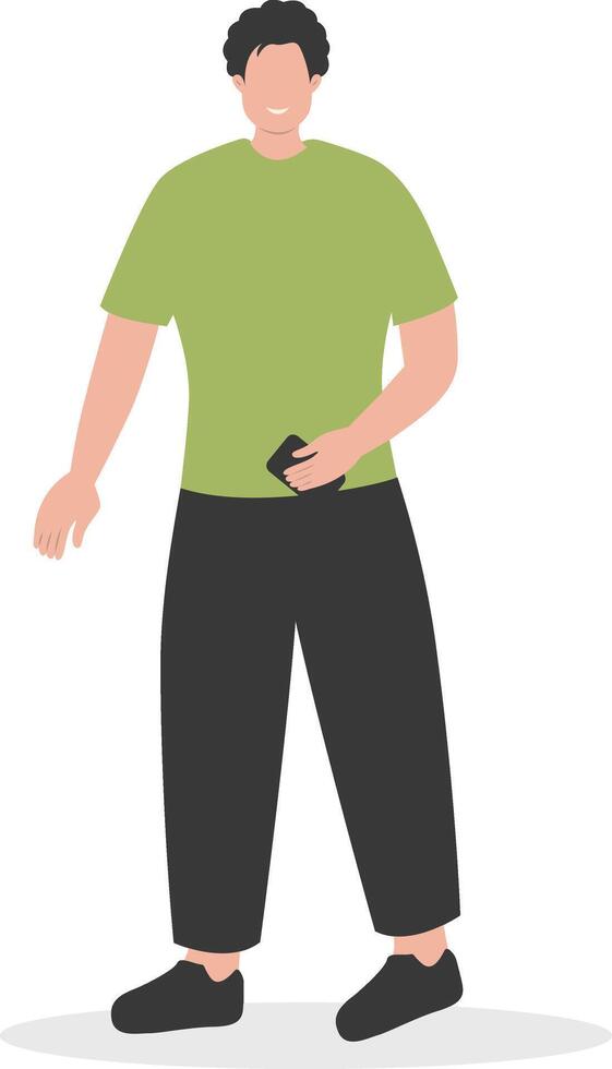 Man Carrying Phone vector