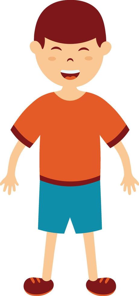Kid Character in Flat Design vector