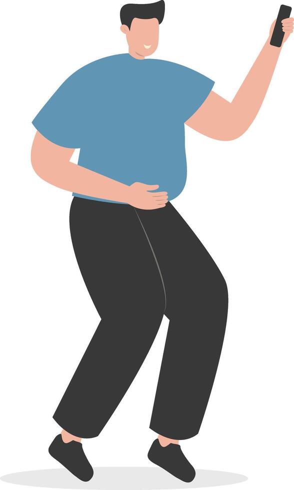 Men Carrying Smartphone vector