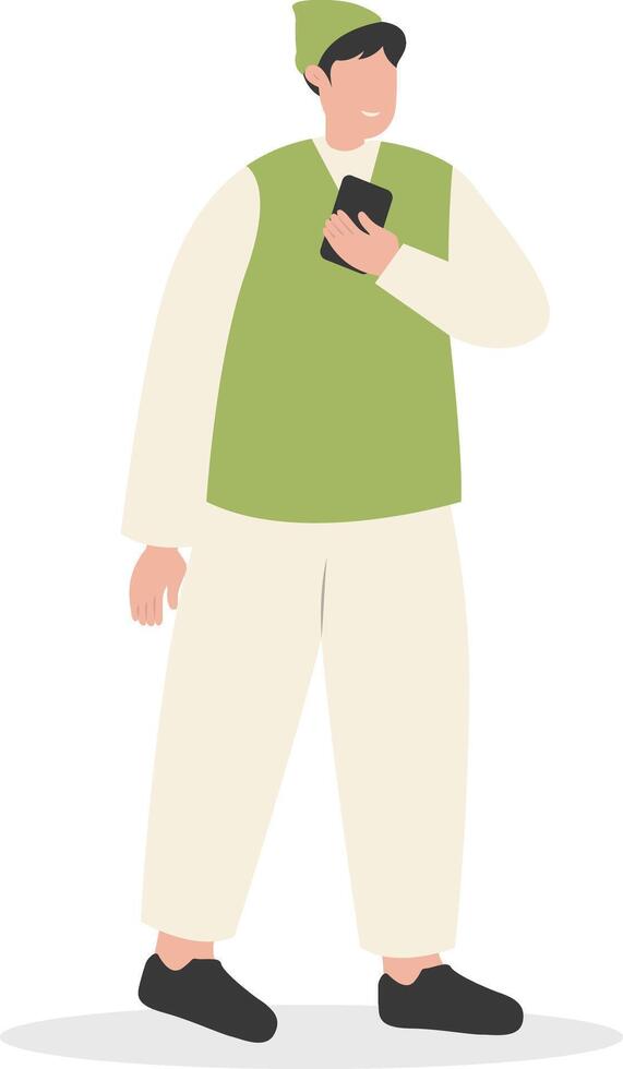 Man Carrying Smartphone vector